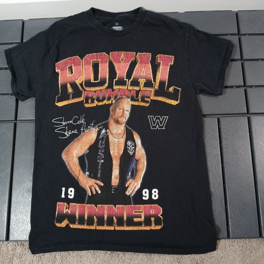 Vintage Style‎ WWF WWE Stone Cold Steve Austin Legends T-SHIRT Mens Small AB108